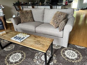 New pull out sofa bed in the living room