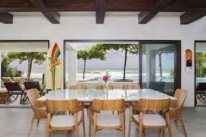 Dining Table with perfect beach views