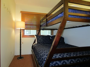 Third bedroom - queen bed on bottom, twin bed on top