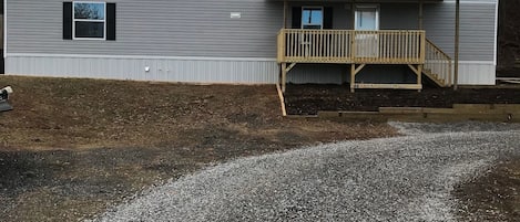 Driveway and front of house