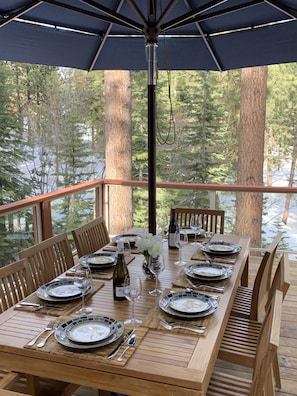 Beautiful setting for outdoor dining. 