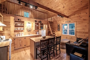 KItchen and sitting area