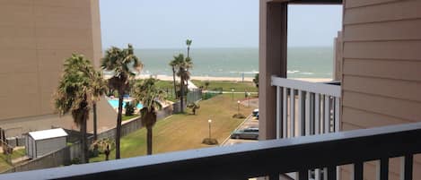 The beach view from the back patio.