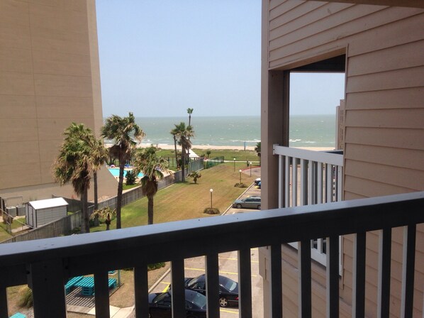 The beach view from the back patio.