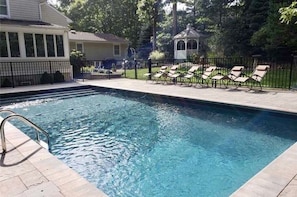 New heated pool and patio