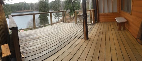 Lower Deck overlooking the lake.