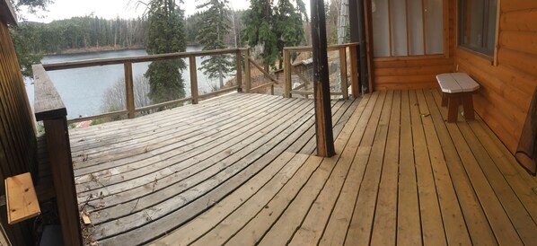 Lower Deck overlooking the lake.