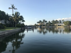 Harbour in the evening from dock