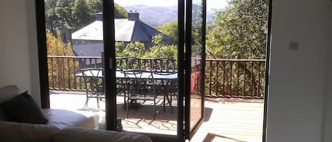 View through foldaway doors