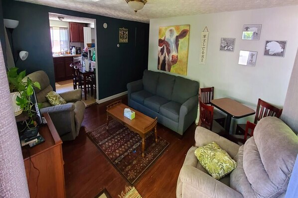 Livingroom - ( Sofa with a hideaway queen bed, 2 Lazyboy chairs, activity table)