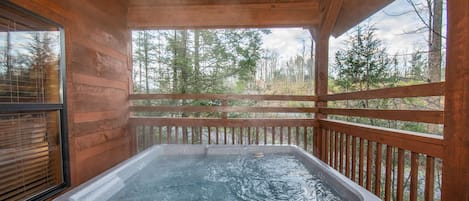While at Sweet Serenity enjoy some downtime in the hot tub after a long day of adventures!