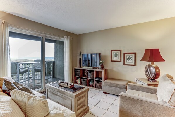 Living Room and Balcony with Ocean View