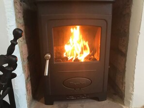 log burner in sitting room