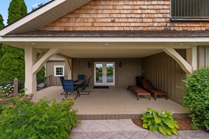 Poolside patio