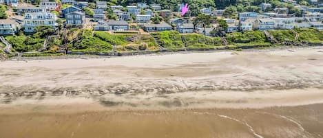 Drone shot from the beach