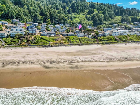 Drone shot from the beach