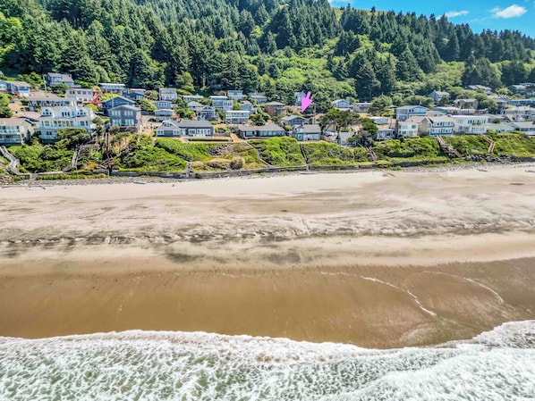 Drone shot from the beach