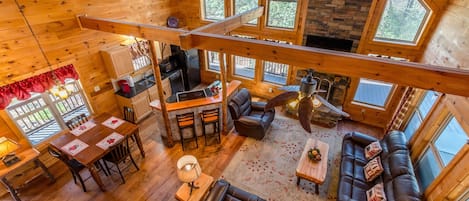 Loft View of Open Living Room