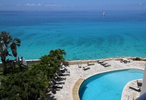 View from the balcony featuring the South clifftop pool