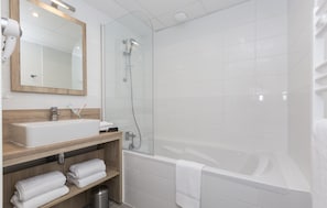 Get ready for your day in the bathroom.