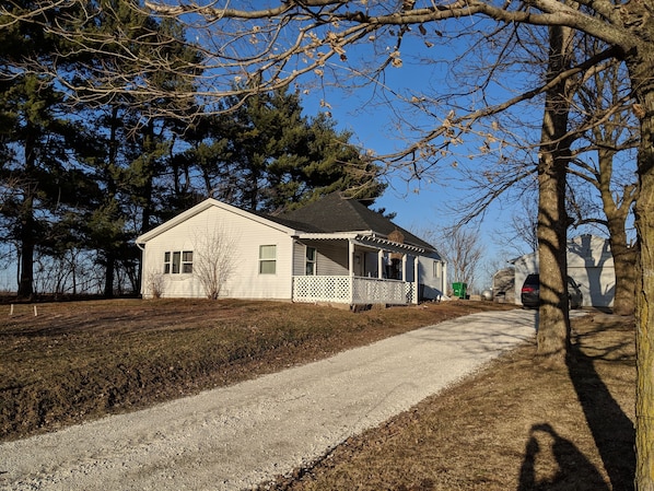 Private driveway and exterior