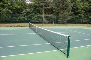 Serve an ace on the all-weather tennis court