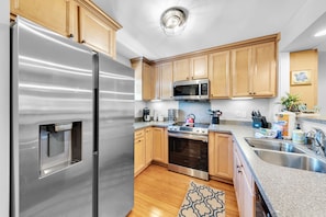 Bright, open kitchen