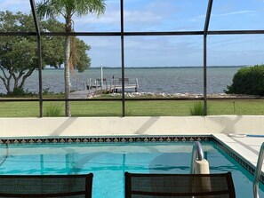 Private pool overlooking Sarasota Bay