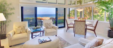 Unwind in this elegant remodeled villa with gorgeous ocean views