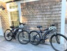 Brand new electric bikes, helmets, and locks
