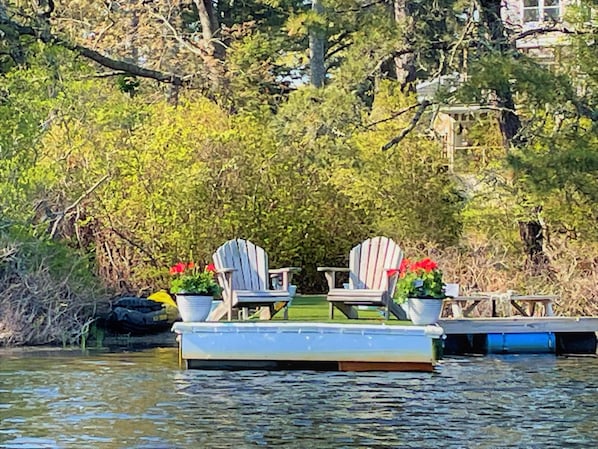 View of the dock from a kayak