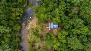 Birds Eye View of Creekside Cabin