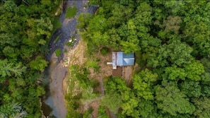 Birds Eye View of Creekside Cabin