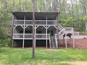 Cabin view from creek