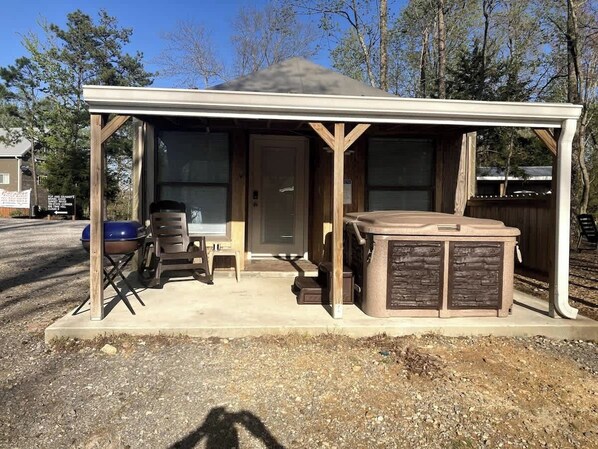 Outside of Get InTents/Brand new HOT TUB!!!