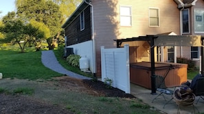 Walking path to walkout basement apartment 