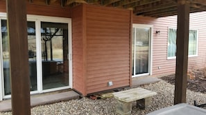 Sliding doors in basement apartment