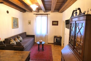 Living Room with Led TV and independent Air Conditioner