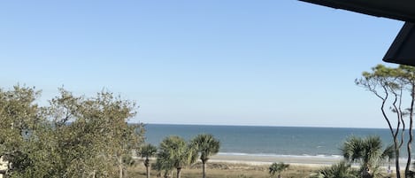 Vue sur la plage ou l’océan