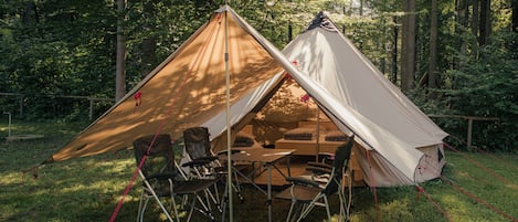 Our BELL family rental tent.