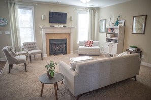 Living room with gas fireplace