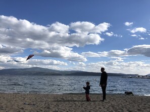 Sanders Beach only 1 block away!