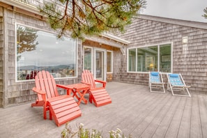 Exterior of house facing the ocean