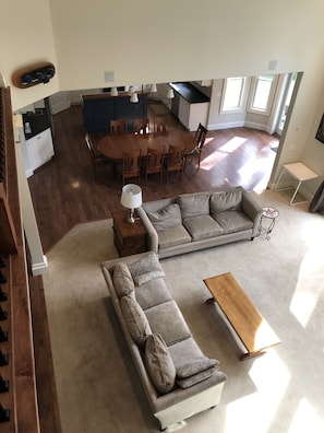 Living and dining area from above