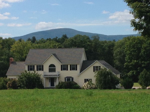 front of home in summer