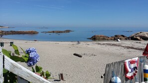 looking from deck to beach