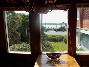 Breakfast nook overlooking Banks Channel