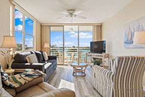 Living Room with Waterfront View