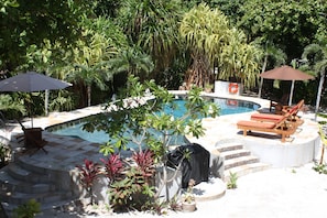 Beautiful pool and seating area