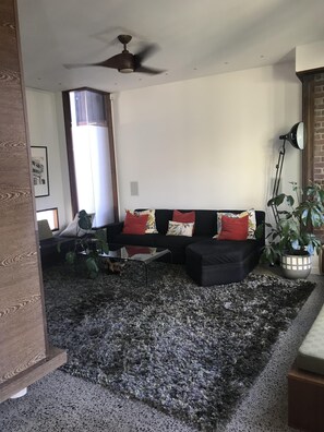 Lounge room with large Tv & foxtel
